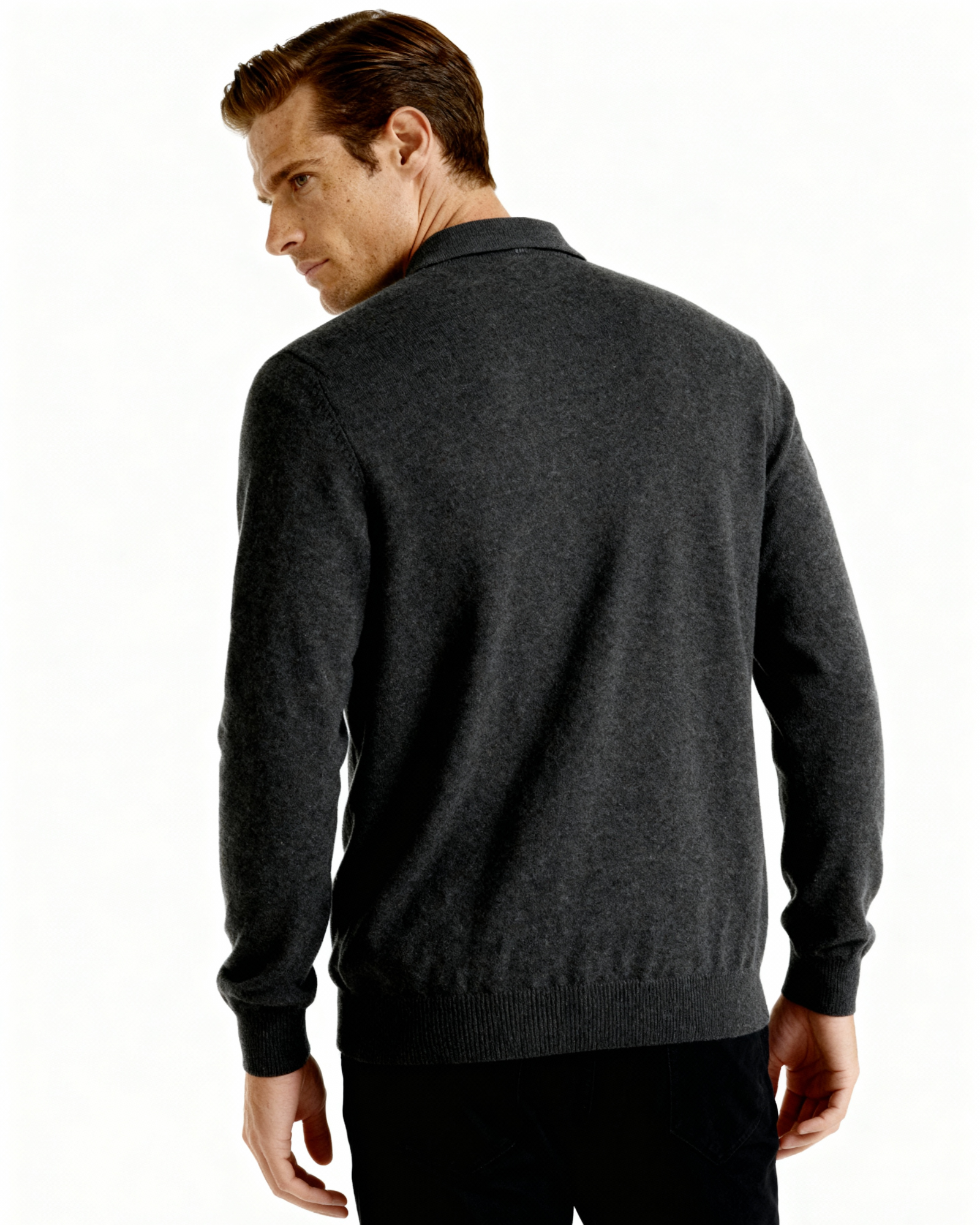 100% Cashmere Polo - Iron & Oak