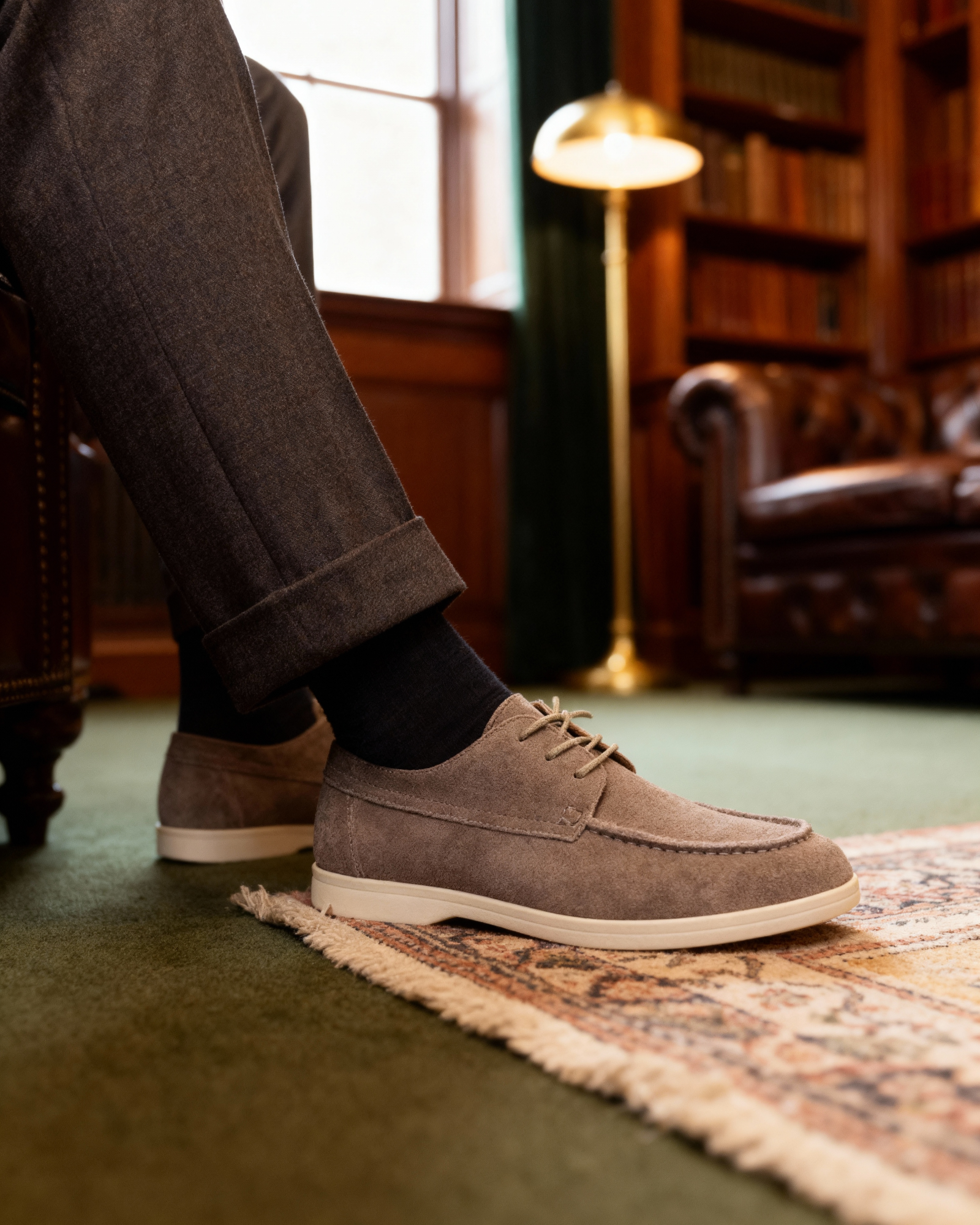 Premium Suede Lace Shoes - Iron & Oak