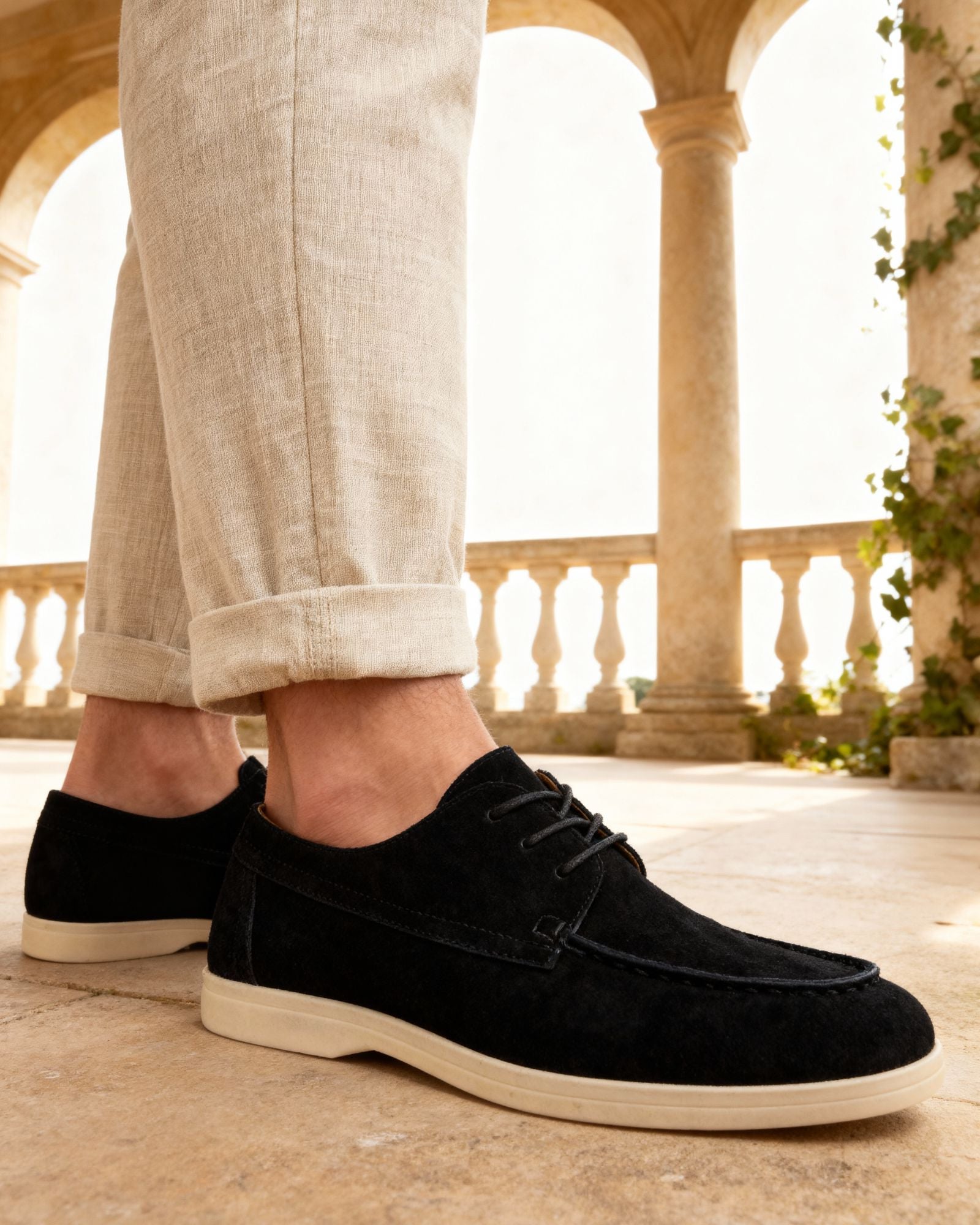Premium Suede Lace Shoes - Iron & Oak
