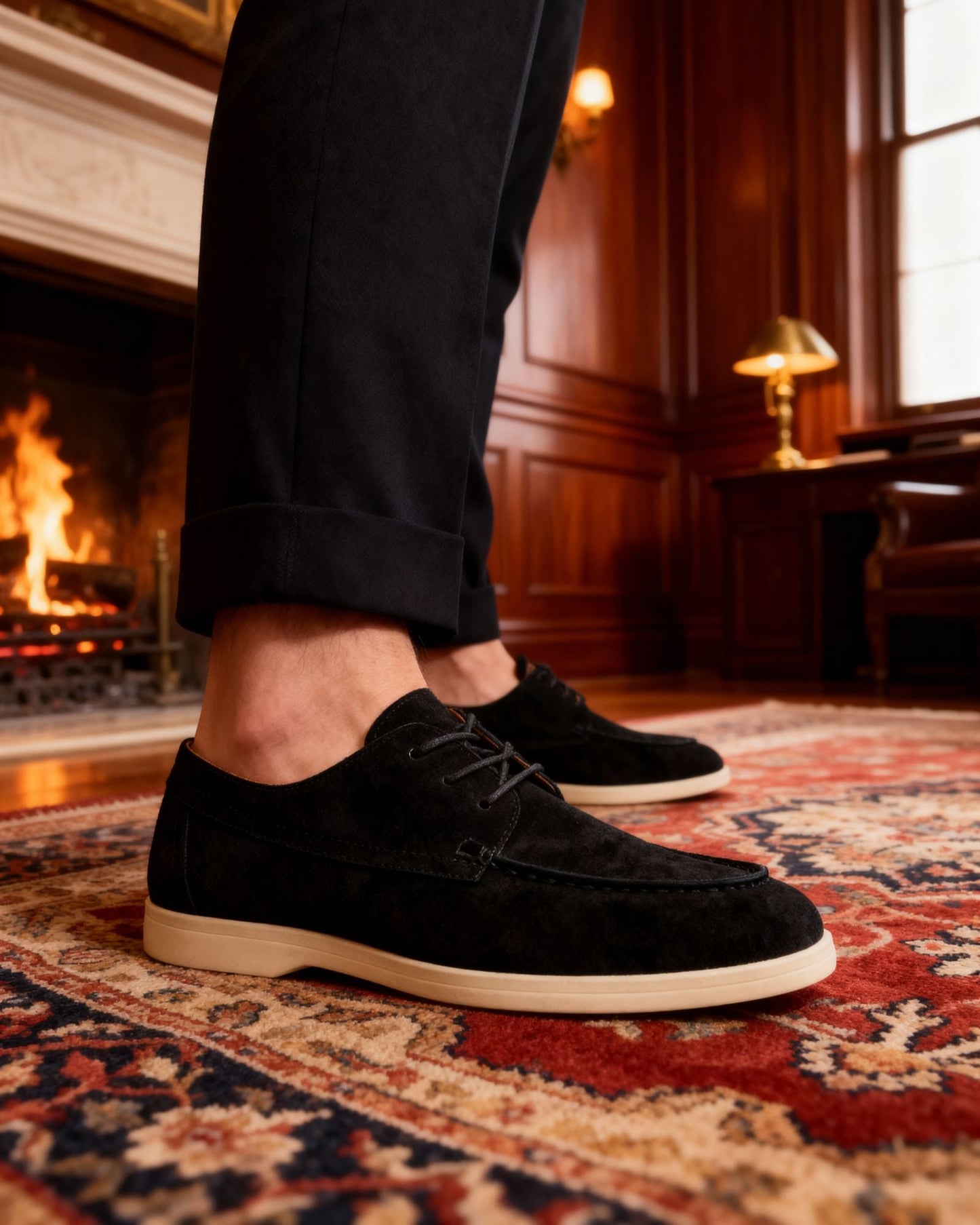 Premium Suede Lace Shoes - Iron & Oak