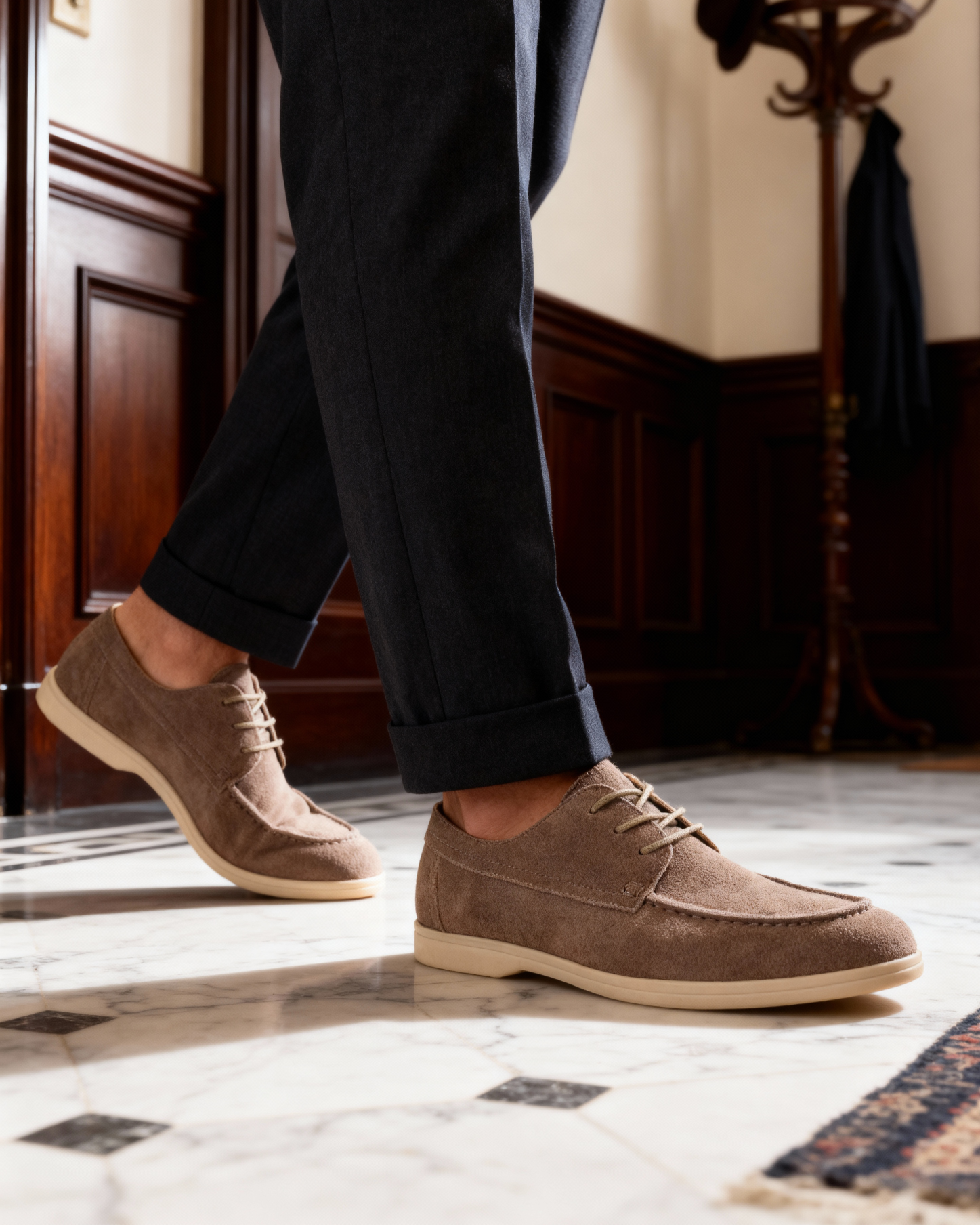 Premium Suede Lace Shoes - Iron & Oak