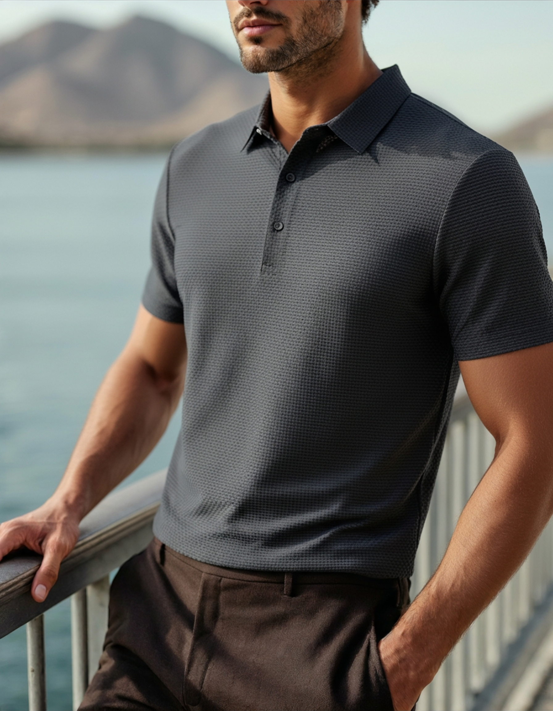 Prestigio Silk Polo (Anti-Wrinkle) - Iron & Oak