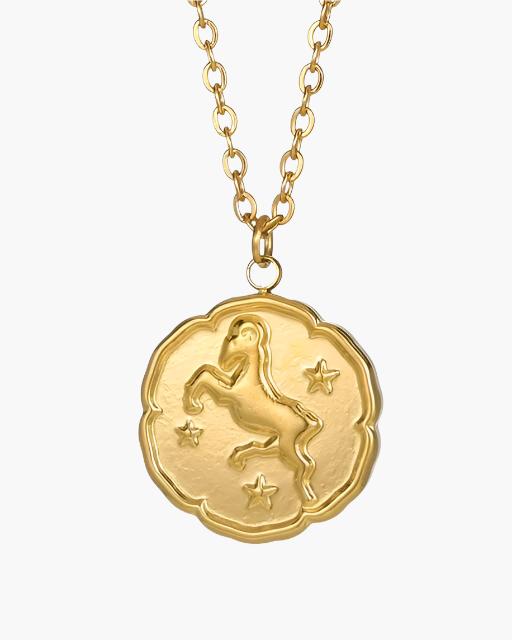 Zodiac Sign Necklace - Gold - Iron & Oak