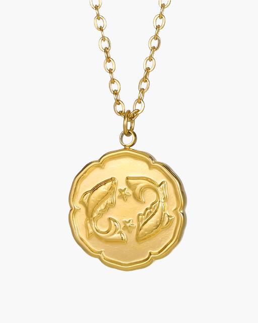 Zodiac Sign Necklace - Gold - Iron & Oak