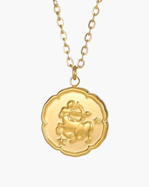 Zodiac Sign Necklace - Gold - Iron & Oak