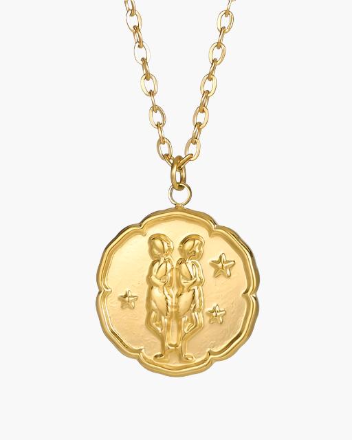 Zodiac Sign Necklace - Gold - Iron & Oak