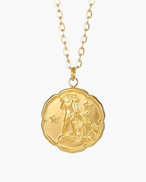 Zodiac Sign Necklace - Gold - Iron & Oak