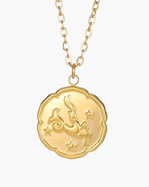 Zodiac Sign Necklace - Gold - Iron & Oak