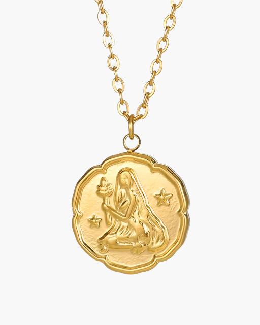 Zodiac Sign Necklace - Gold - Iron & Oak