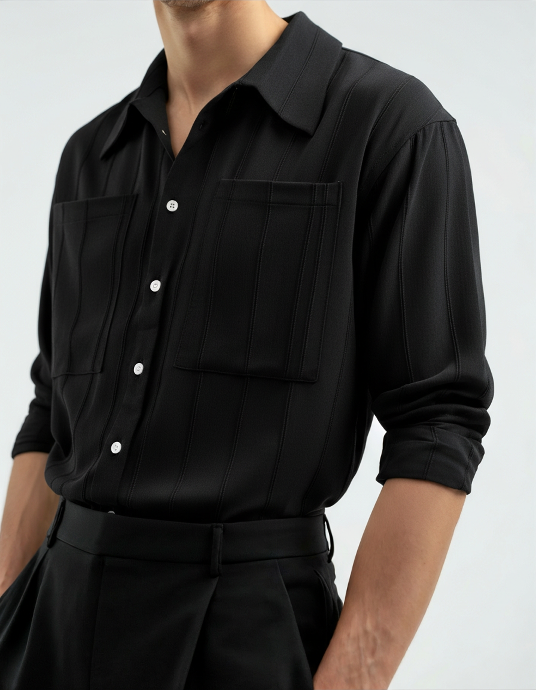 ST Tropez Ribbed Shirt - Iron & Oak