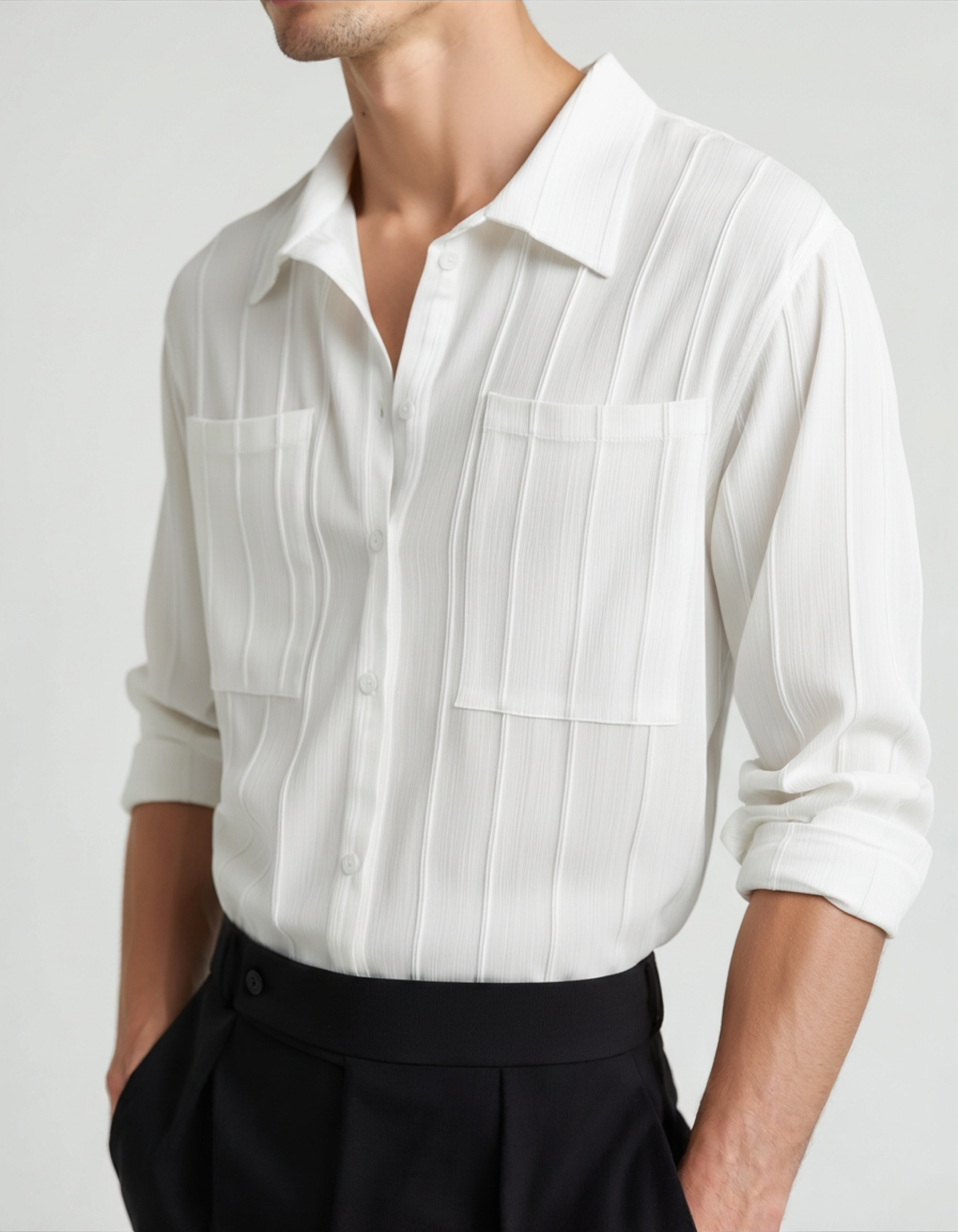 ST Tropez Ribbed Shirt - Iron & Oak