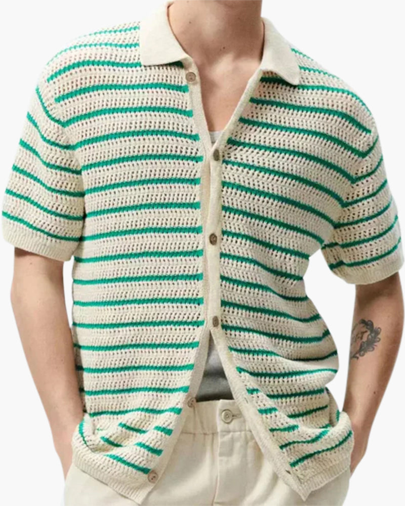 Marbella - Knitted Button Shirt - Iron & Oak