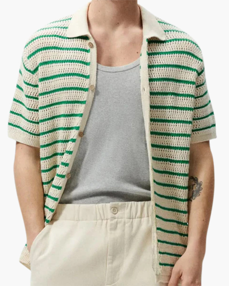 Marbella - Knitted Button Shirt - Iron & Oak