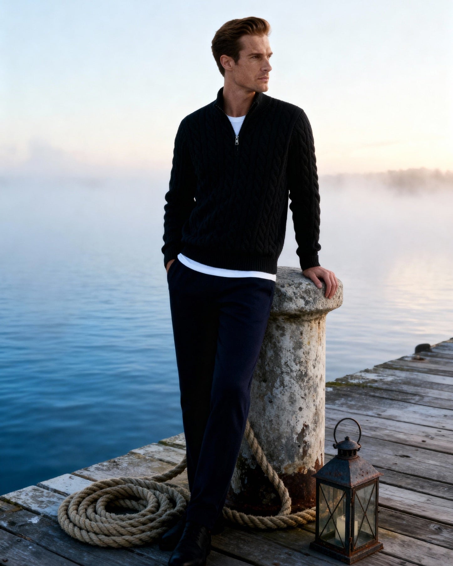 Verbier Half Zip Sweater - Iron & Oak