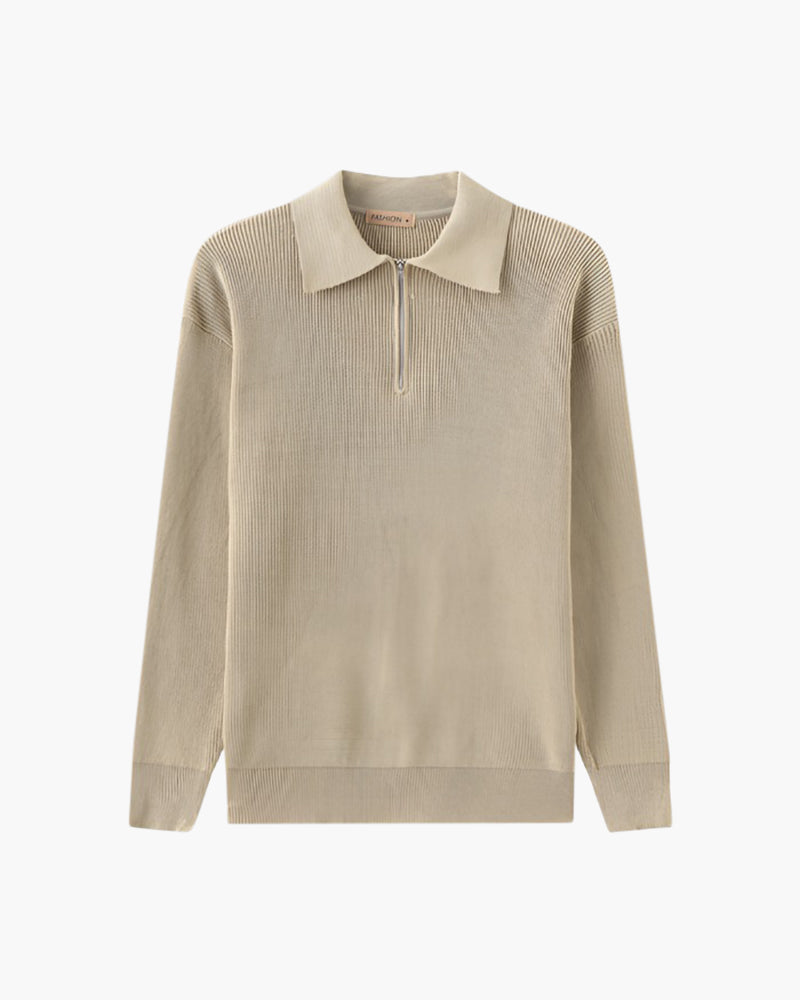 Cesare Half Zip Sweater - Iron & Oak