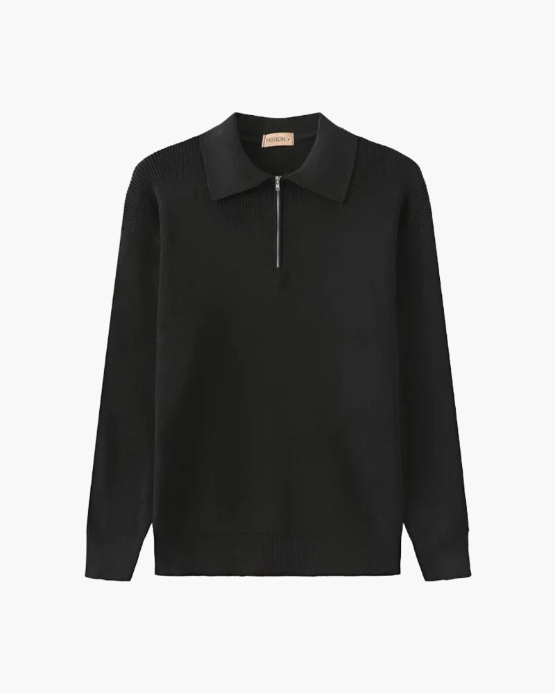 Cesare Half Zip Sweater - Iron & Oak