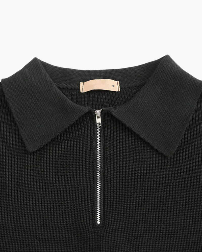 Cesare Half Zip Sweater - Iron & Oak