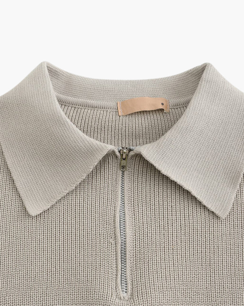 Cesare Half Zip Sweater - Iron & Oak