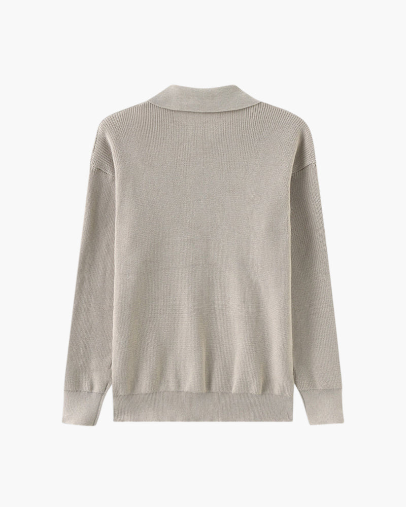 Cesare Half Zip Sweater - Iron & Oak