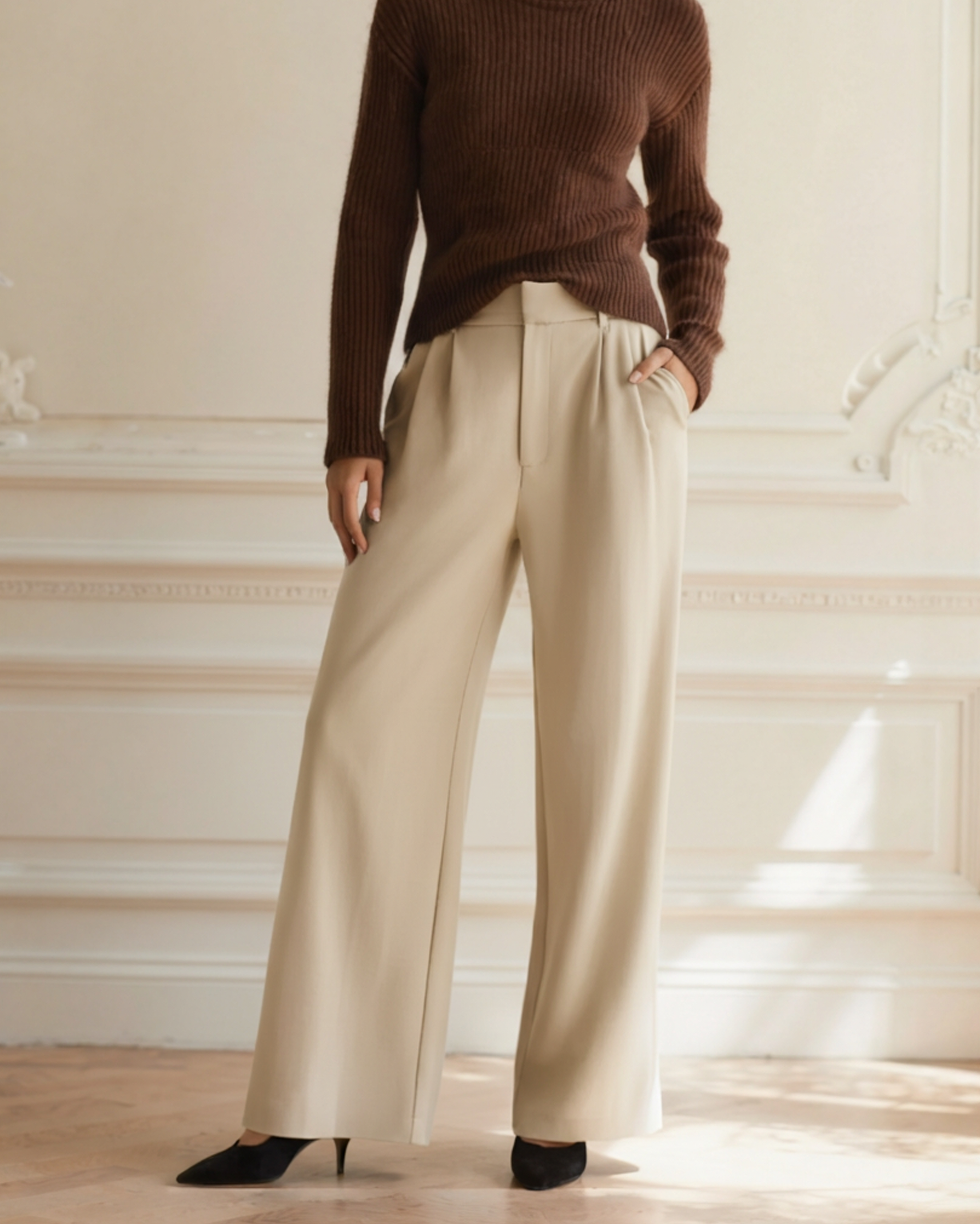 Serena Wide-Leg Trousers - Iron & Oak