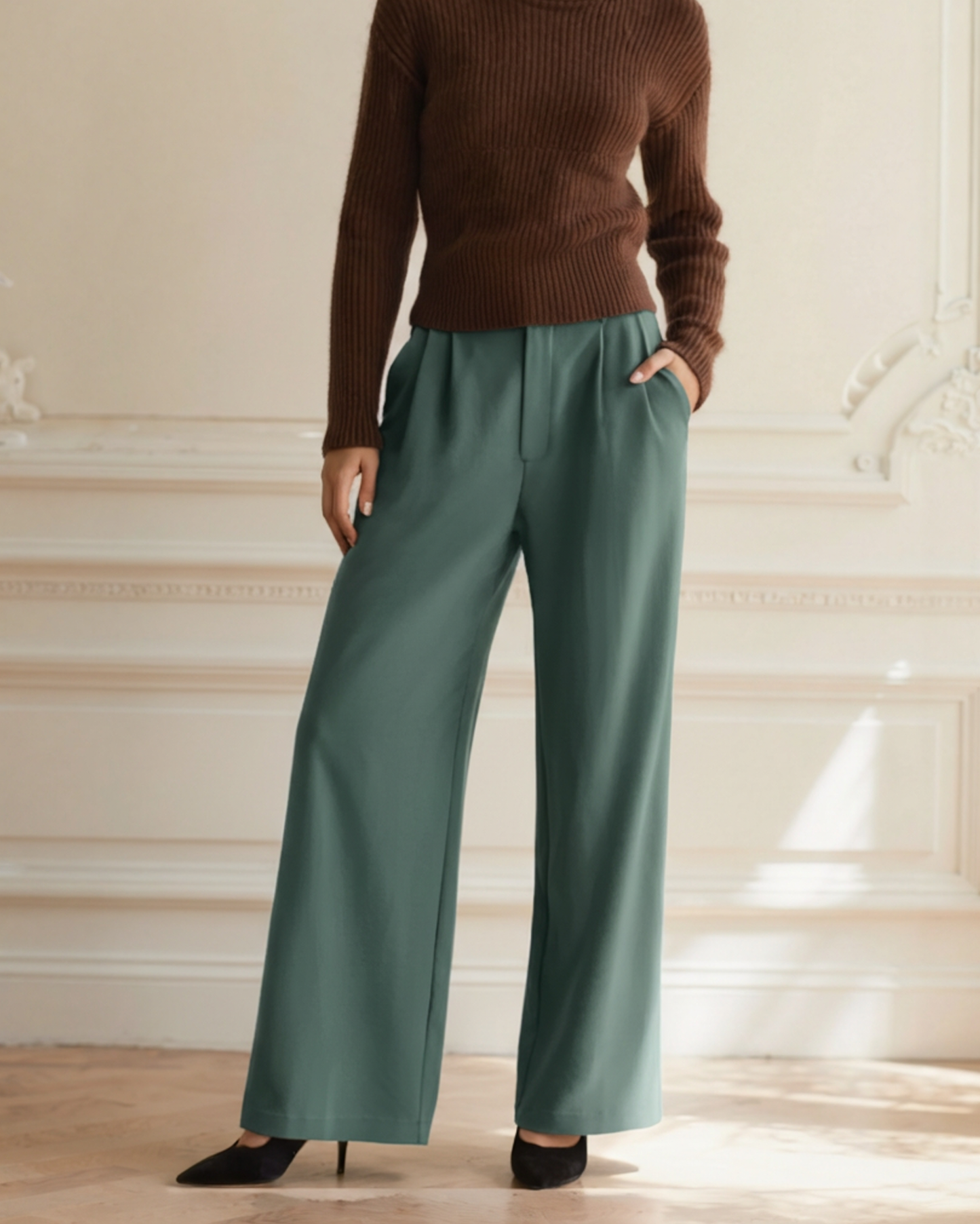 Serena Wide-Leg Trousers - Iron & Oak