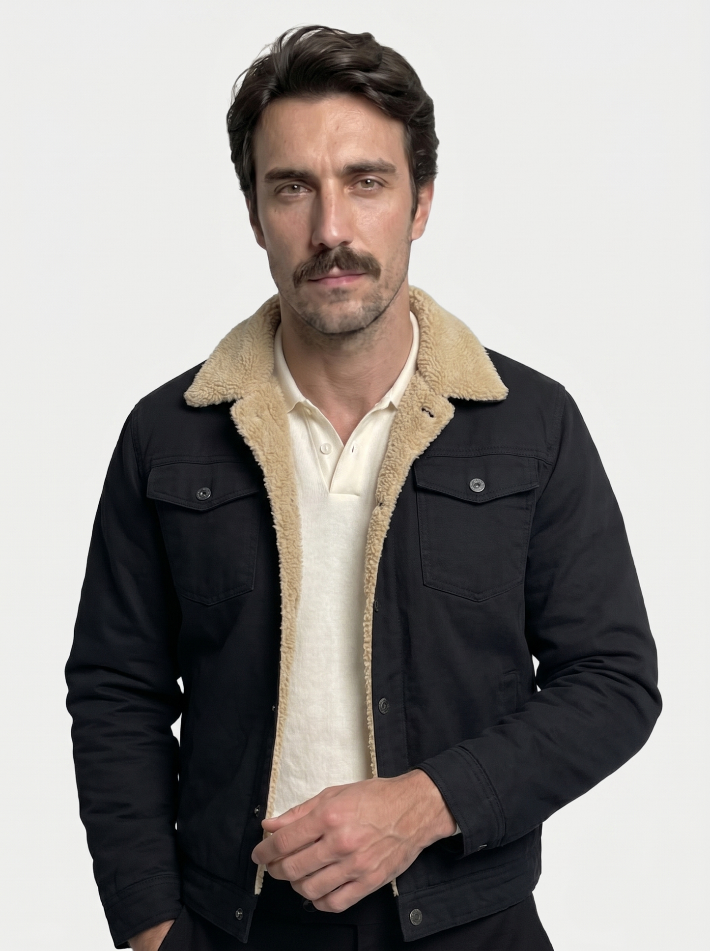 Vintage Fleece Bomber Jacket - Iron & Oak