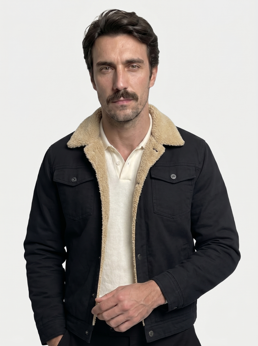 Vintage Fleece Bomber Jacket - Iron & Oak