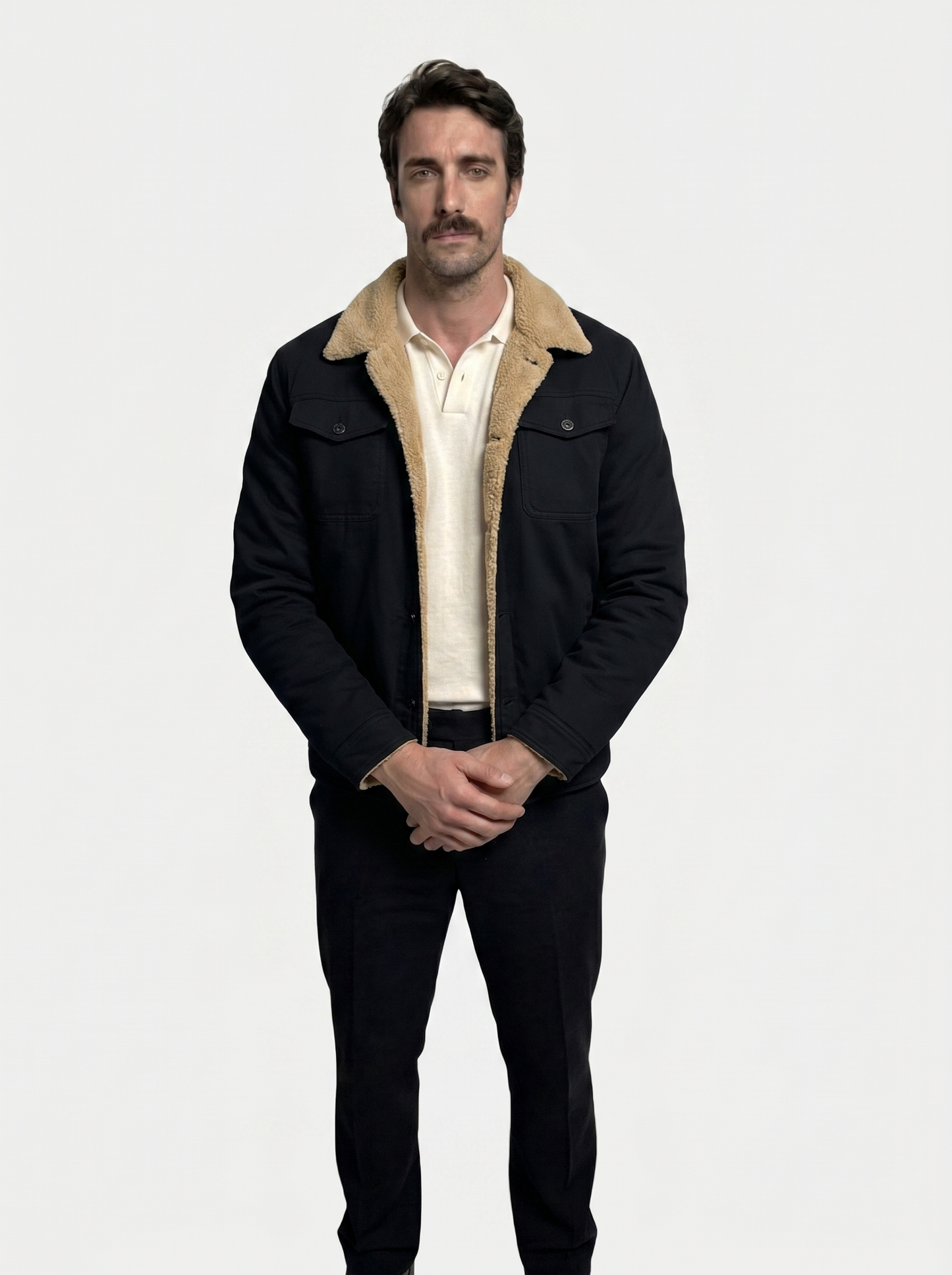Vintage Fleece Bomber Jacket - Iron & Oak