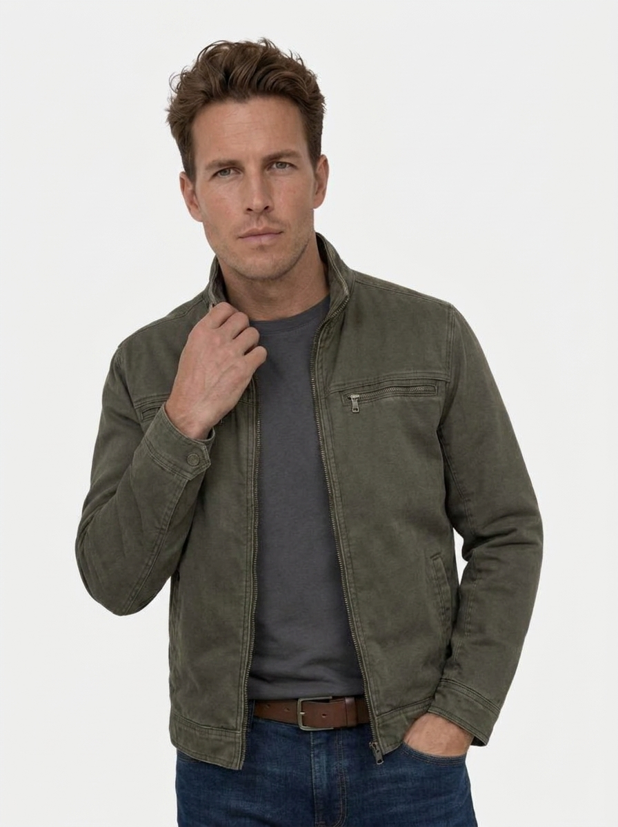 Valmont Vintage Olive Field Jacket - Iron & Oak