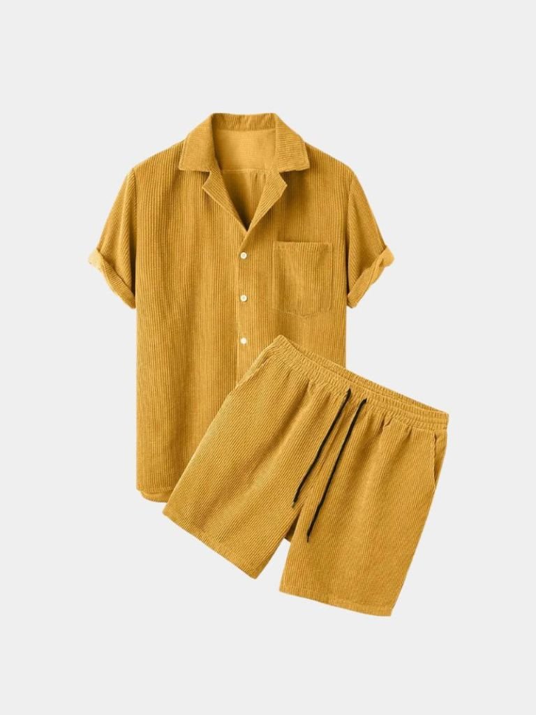 Summer Corduroy Set Shorts and Shirt - Iron & Oak