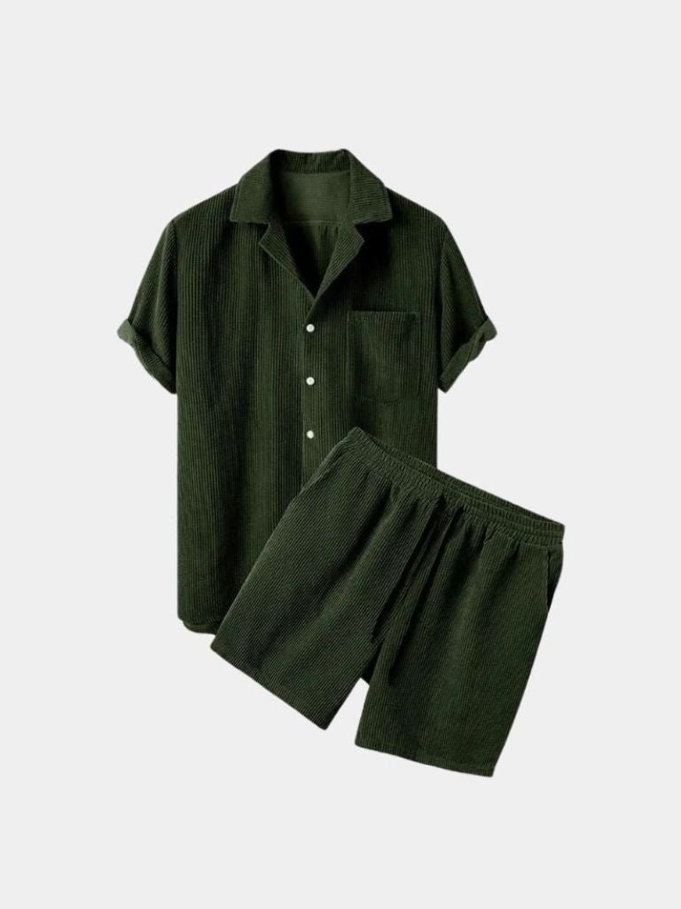 Summer Corduroy Set Shorts and Shirt - Iron & Oak