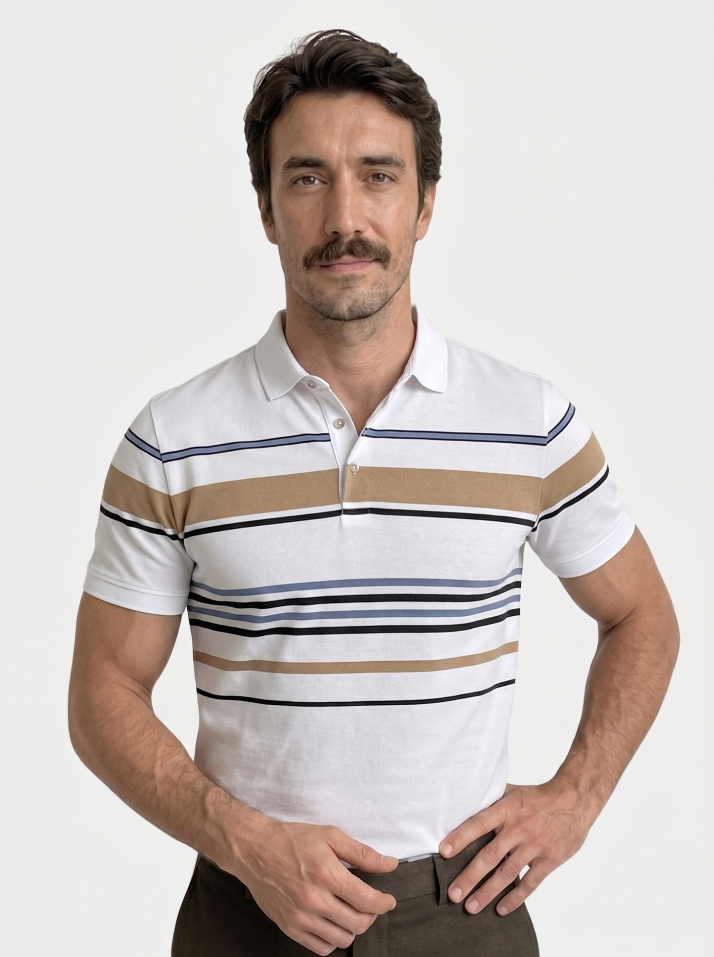 Sunset Stripe Polo - Iron & Oak