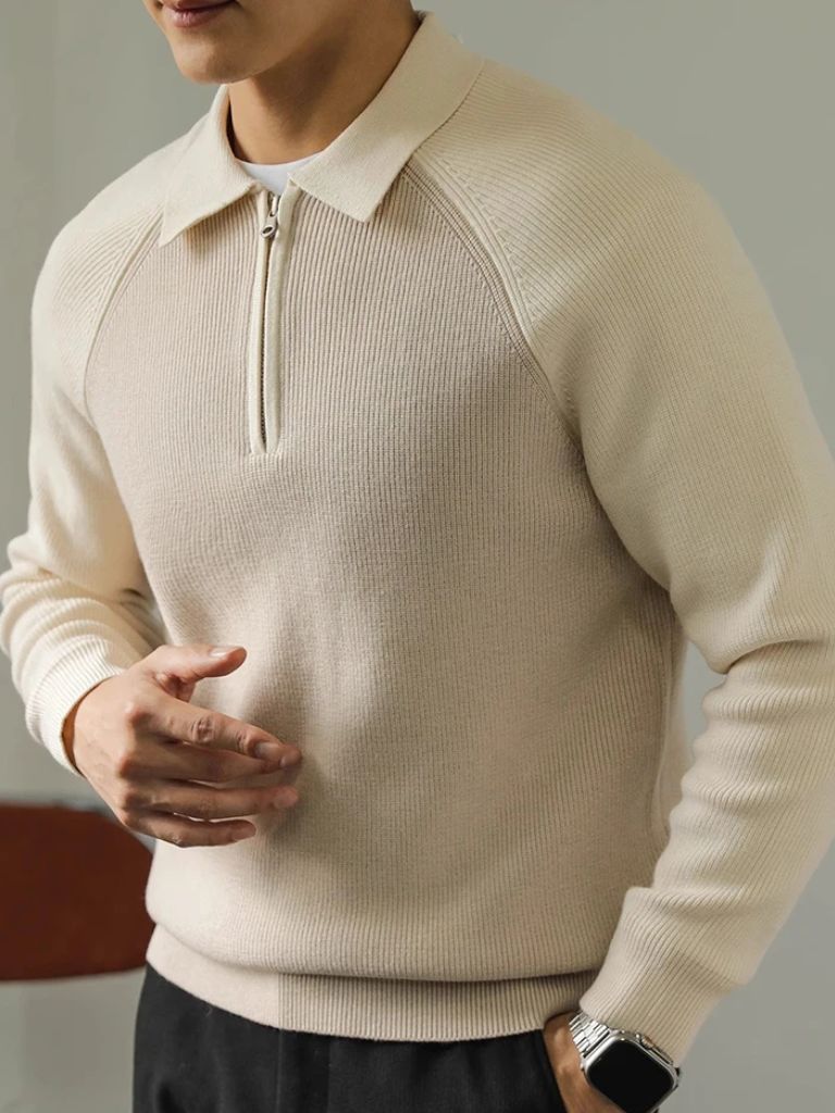 Raglan Quarter Zip Sweater - Iron & Oak