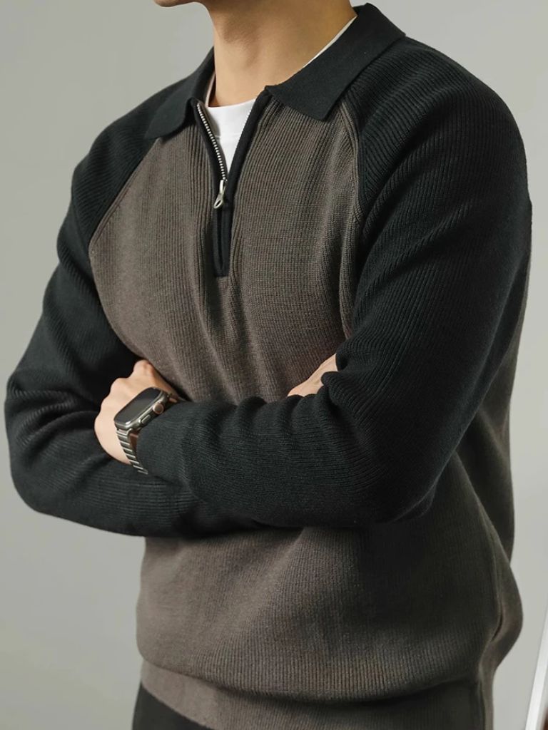 Raglan Quarter Zip Sweater - Iron & Oak