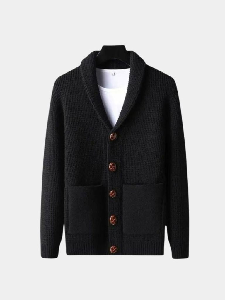 Sophisticated Winter Wool Cardigan - Iron & Oak