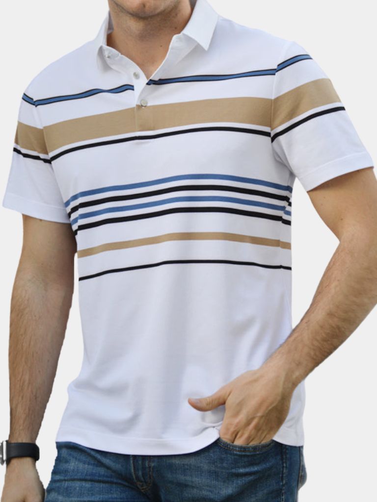 Sunset Stripe Polo - Iron & Oak