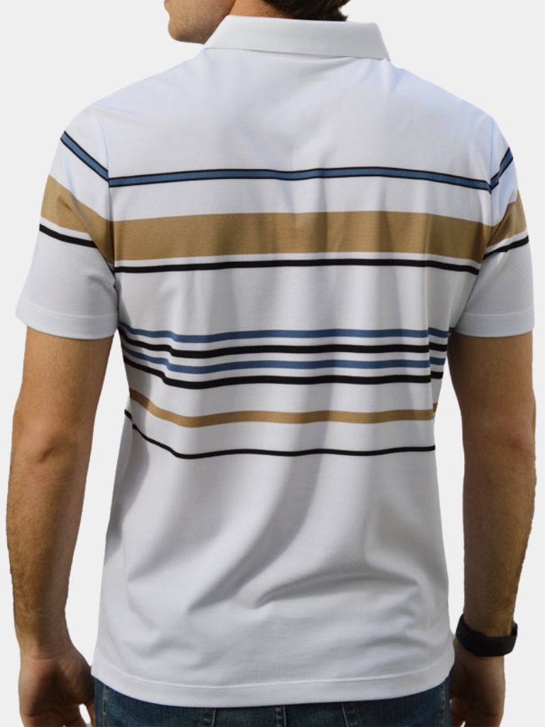 Sunset Stripe Polo - Iron & Oak