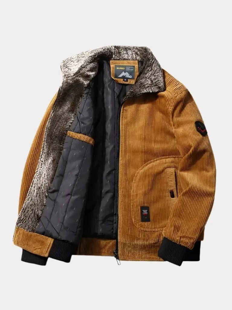 Thermal Windbreaker Corduroy Jacket - Iron & Oak