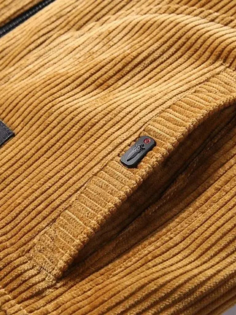 Thermal Windbreaker Corduroy Jacket - Iron & Oak