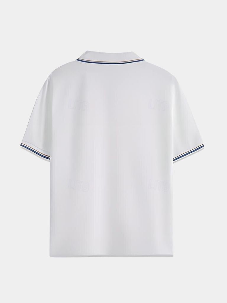 Timeless Black V-Neck Polo - Iron & Oak