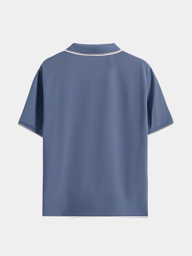 Timeless Black V-Neck Polo - Iron & Oak