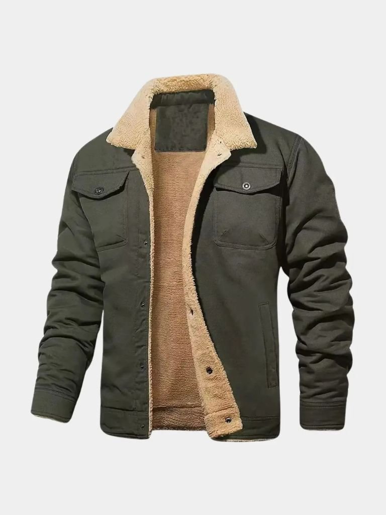 Vintage Fleece Bomber Jacket - Iron & Oak