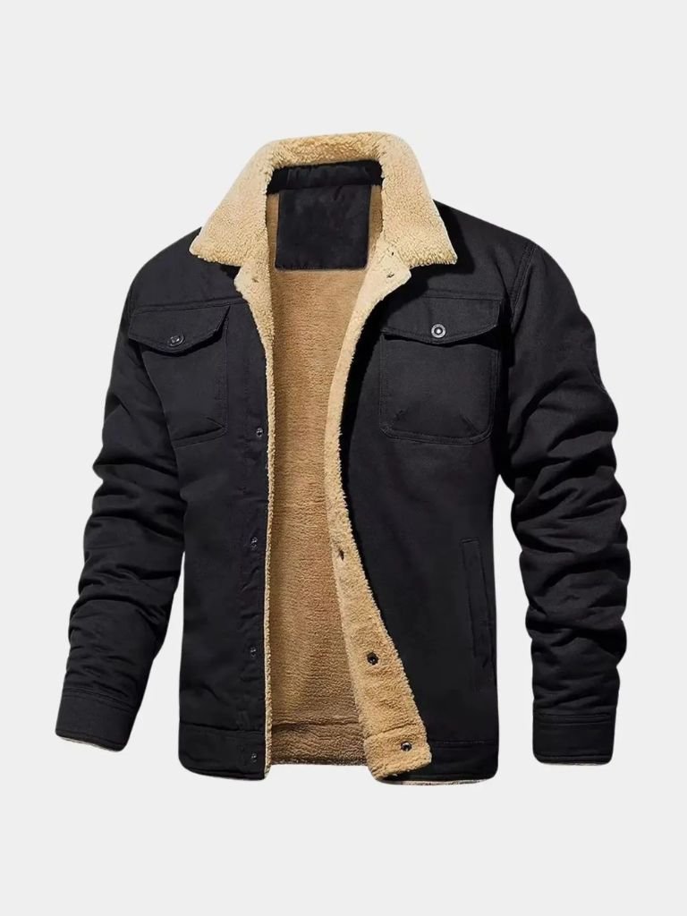 Vintage Fleece Bomber Jacket - Iron & Oak