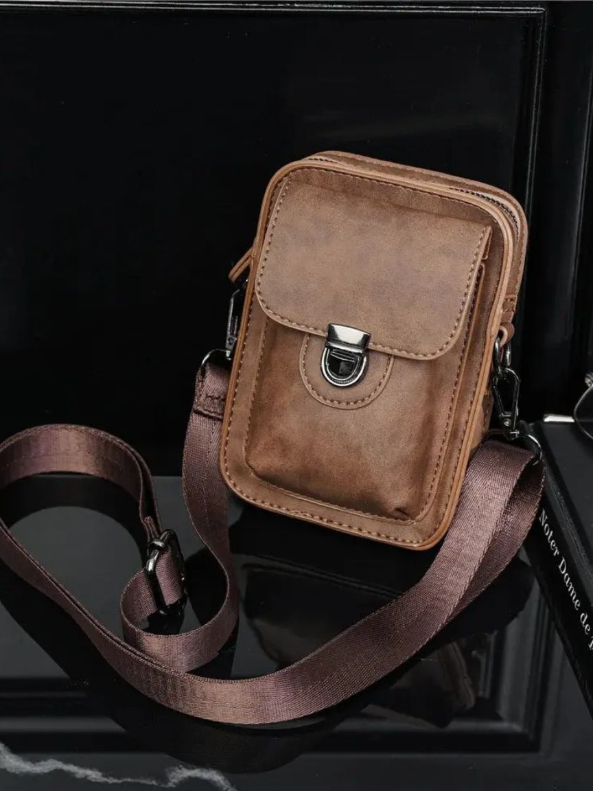 Vintage Mini Leather Crossbody Shoulder Bag - Iron & Oak