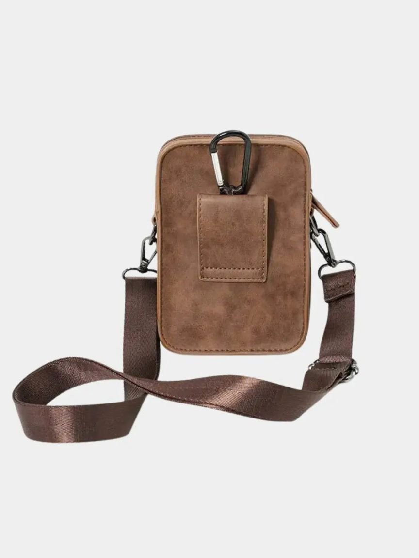 Vintage Mini Leather Crossbody Shoulder Bag - Iron & Oak