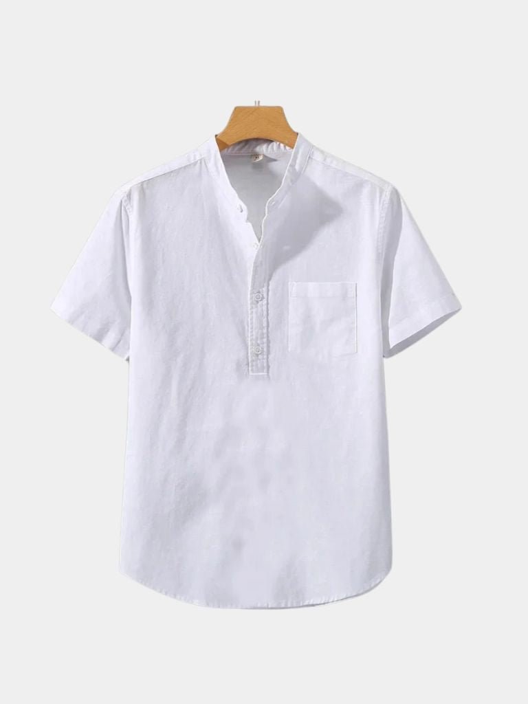White Wellspring Linen T-Shirt - Iron & Oak