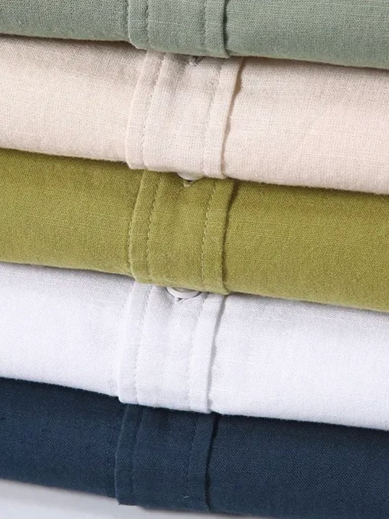 White Wellspring Linen T-Shirt - Iron & Oak
