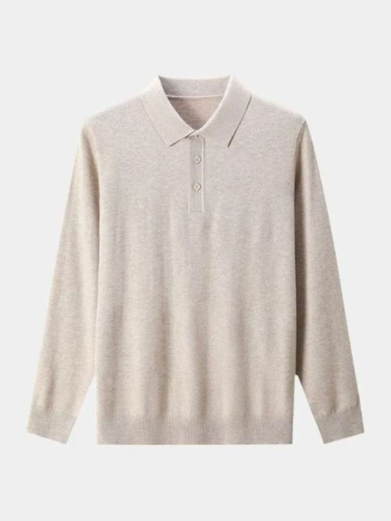 Wool Knit Button Up Polo Pullover - Iron & Oak