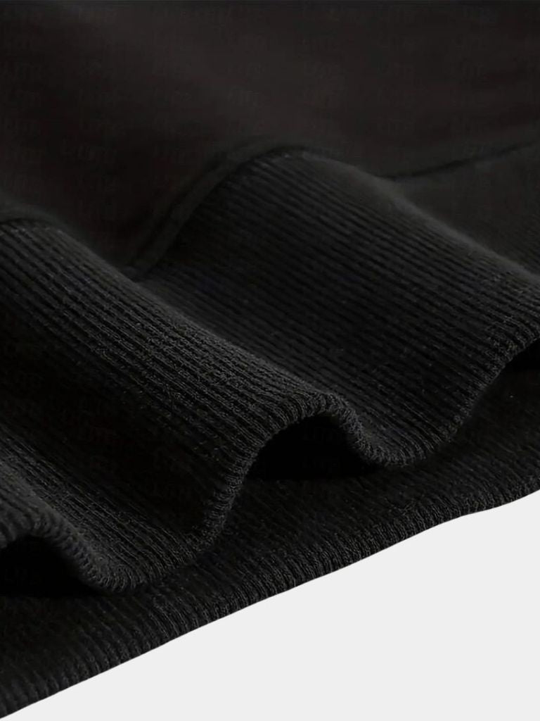 Zip Black Lapel Sports Sweatshirt - Iron & Oak